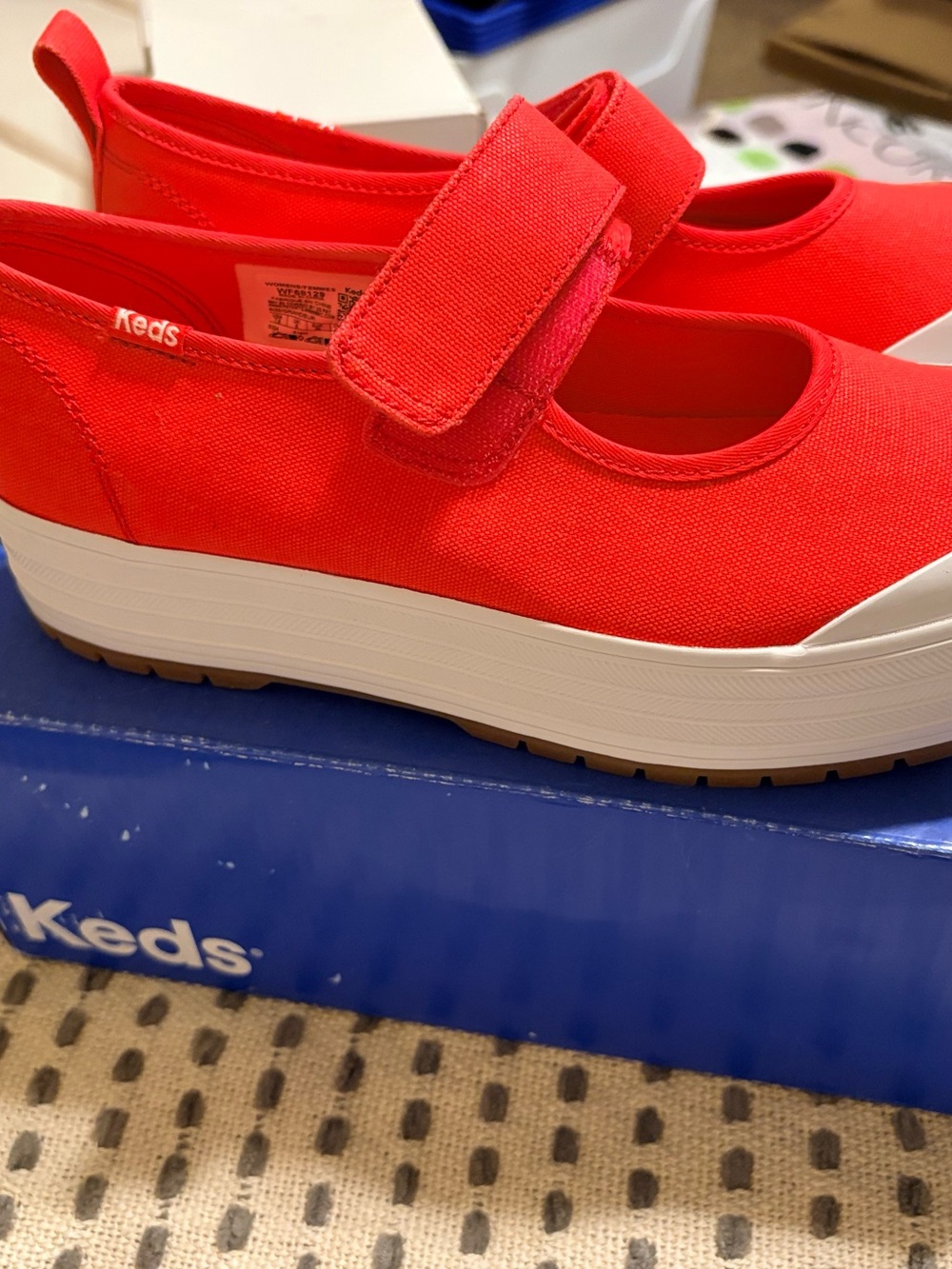 Brand NEW Women’s Keds Red Canvas Mary Jane Sneakers —NOT KIDS SHOES!!!